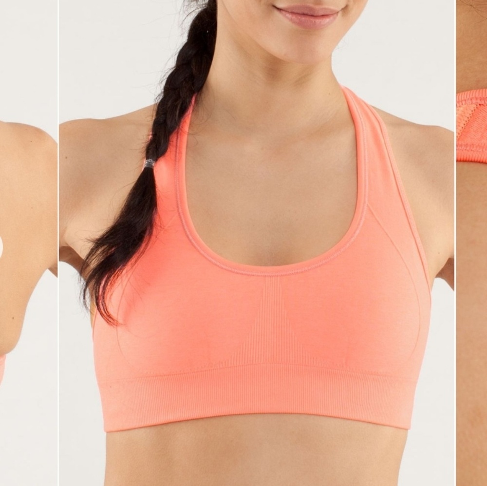 Lululemon Ebb and Flow Bra Pop Orange - Picture 2 of 5